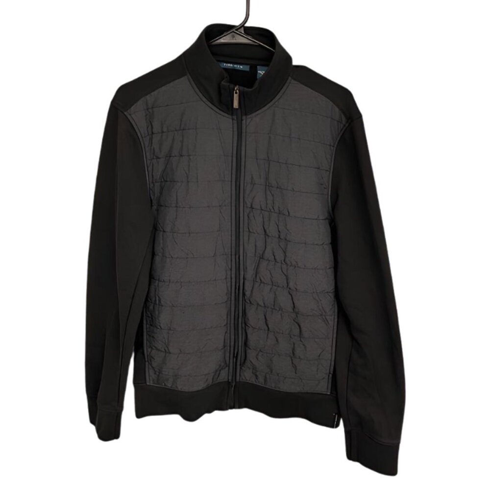🖤 Perry Ellis Black Full-Zip Quilted Front Jacket – Size M